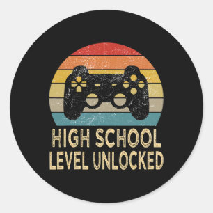 Adesivo Desbloqueado Nível de Ensino Médio Video Gamer Pri