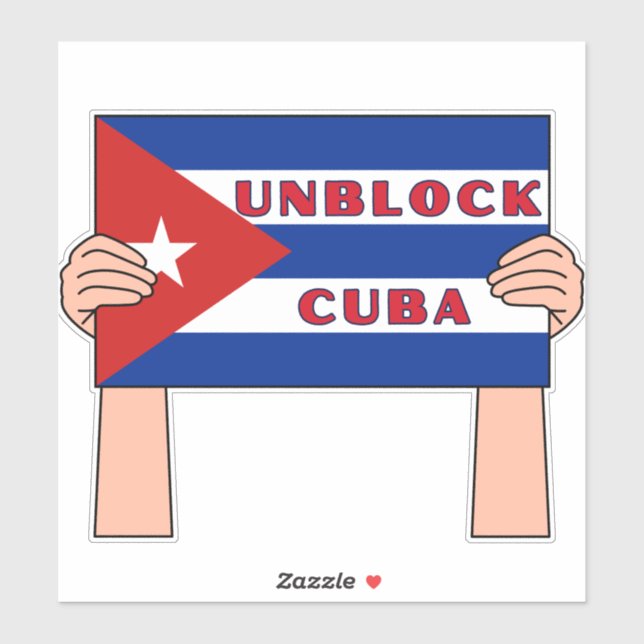 Adesivo Desbloqueiem Cuba (Folha)