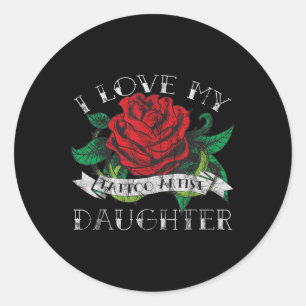 Adesivo Descanso Eu Amo Minha Filha De Artista De Tatuagem
