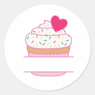 Adesivo Descartar Nome do Cupcake