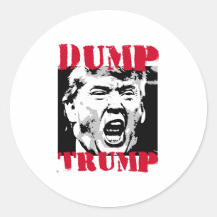 Adesivo DESCARTE TRUMP - LETRAS VERMELHAS - Anti-Trump -