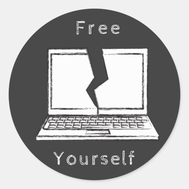 Adesivo Desconecte e saia (Frente)