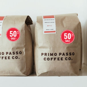 Adesivo Desconto do Produto SALE Red 50 Moderno