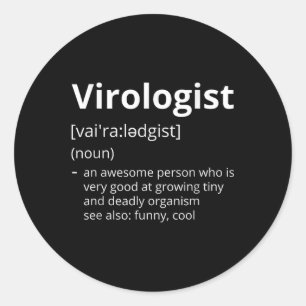 Adesivo Descrição da definição do virologista