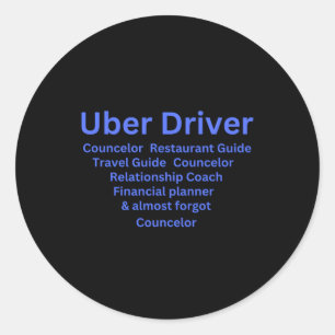 Adesivo Descrição do Trabalho do Driver do Uber