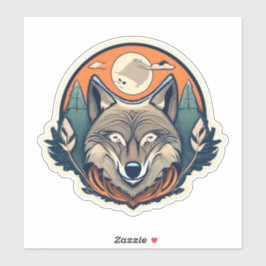 Adesivo Descubra a Arte do Wolf Sticker Arranjando