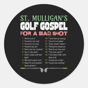 Adesivo Desculpas engraçadas de St. Mulligan para uma taca