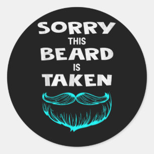 Adesivo Desculpe, Esta Barba É Tida Dia de os namorados Po