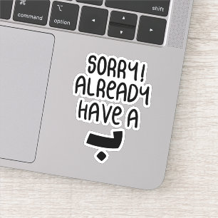 Adesivo Desculpe-me já ter uma base em árabe, arábico engr