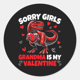 Adesivo Desculpe Meninas A Vovó É Minha Namorada Dinossaur