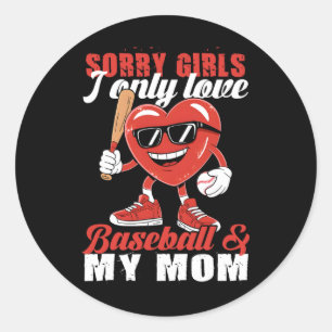 Adesivo Desculpe Meninas Eu Só Adoro Baseball E Meus Menin