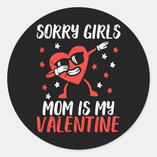 Adesivo Desculpe Meninas Mãe Meu Namorados Coração Dab Tod (Frente)