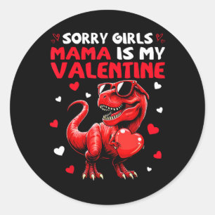 Adesivo Desculpe Meninas Mamãe É Meu Dinossauro Valentim S