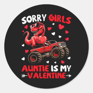 Adesivo Desculpe Meninas Tia É Meu Dinossauro Monstro Do D