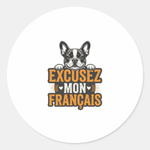 Adesivo Desculpe Meu Francês Bulldog Francês Vintage