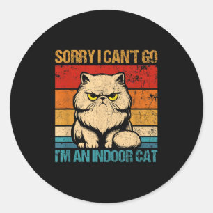 Adesivo Desculpe, Não Posso Im Um Gato Interior