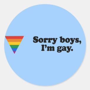 Adesivo Desculpe rapazes I'm gay 2