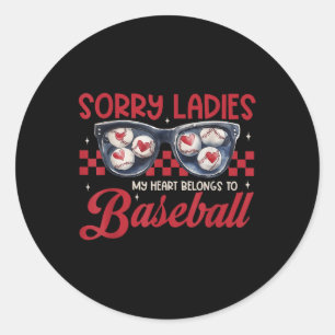 Adesivo Desculpe Senhoras Meu Coração Pertence A Baseball 
