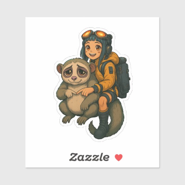 Adesivo Desculpe Slowlorris e Waifu Cyberpunk SRYmoney Sti (Folha)