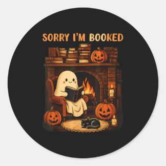 Adesivo Desculpe, sou Ghost Leading Book Lover School H