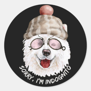 Adesivo DESCULPE, SOU O Cachorro engraçado INDOGNITO (Spi