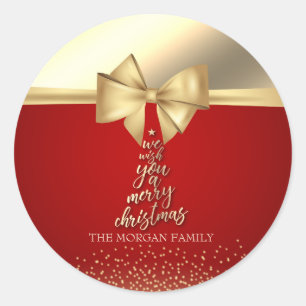 Adesivo Desejamos A Você Um Feliz Natal Dourado Pontos De