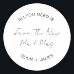 Adesivo Desejando-Lhe Riqueza Do Novo Sr.   Sra. Wedding<br><div class="desc">Desejando-Lhe Riqueza Do Novo Sr.   Sra. Clássica De Casamento</div>