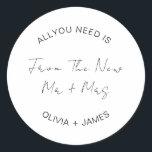 Adesivo Desejando-Lhe Riqueza Do Novo Sr.   Sra. Wedding<br><div class="desc">Desejando-Lhe Riqueza Do Novo Sr.   Sra. Clássica De Casamento</div>