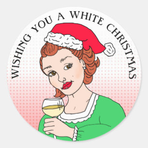 Adesivo Desejando-lhe um Natal branco, um feriado