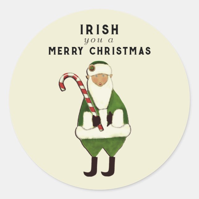 Adesivo Desejo de Natal irlandês (Frente)