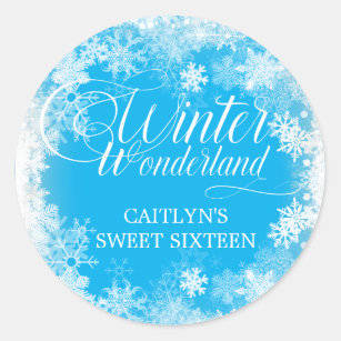 Adesivo Desejo de Snowflake de 16 de inverno na Wonderland