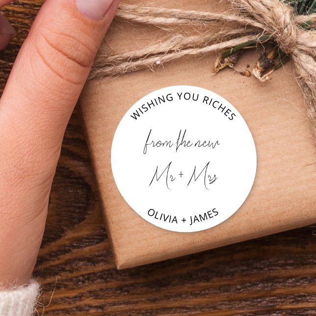 Adesivo Desejo-Te Riqueza Do Novo Sr. Wedding Bag (Criador carregado)