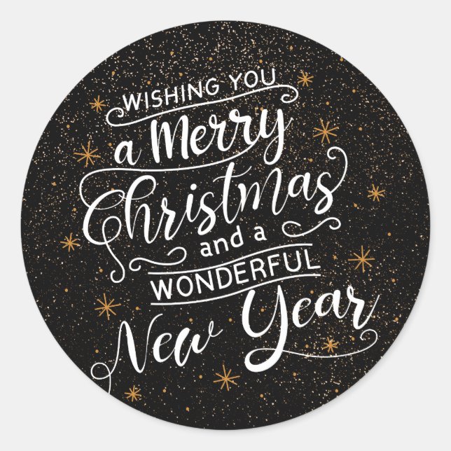 Adesivo Desejo-Te Uma Feliz Cartões de natal De Natal (Frente)