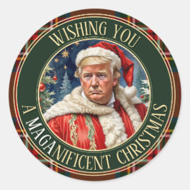 Adesivo Desejo-Te Uma MAGAnefasta Trump de Natal MAGA