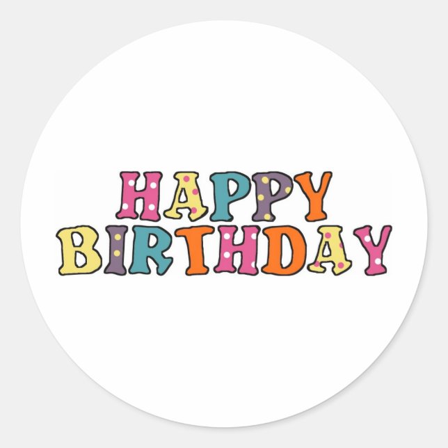 Adesivo Desejos de Feliz Aniversário (Frente)