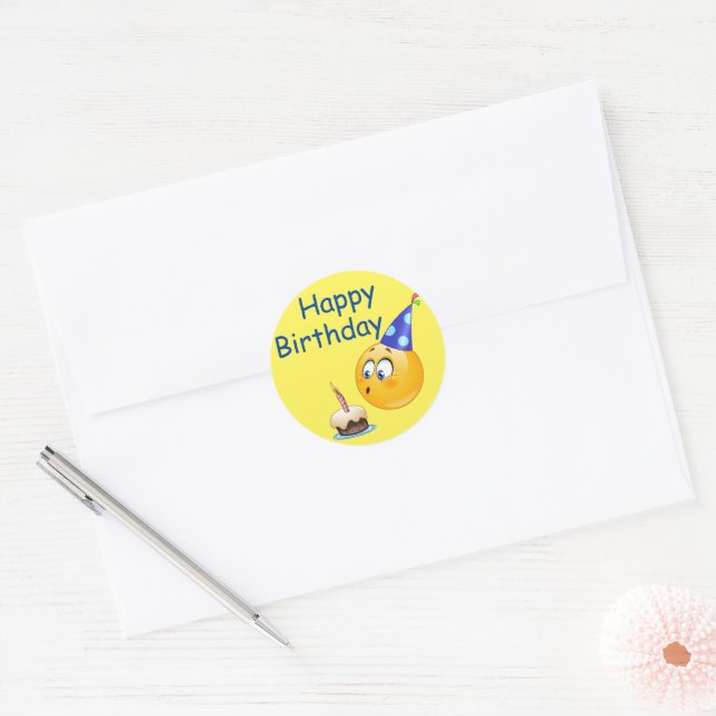 Adesivo Desejos de Feliz Aniversário  (Envelope)