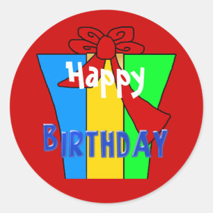 Adesivo Desejos de Feliz Aniversário Presente