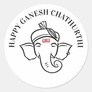 Adesivo Desejos de Ganesh Chathurthi Deus Indiano