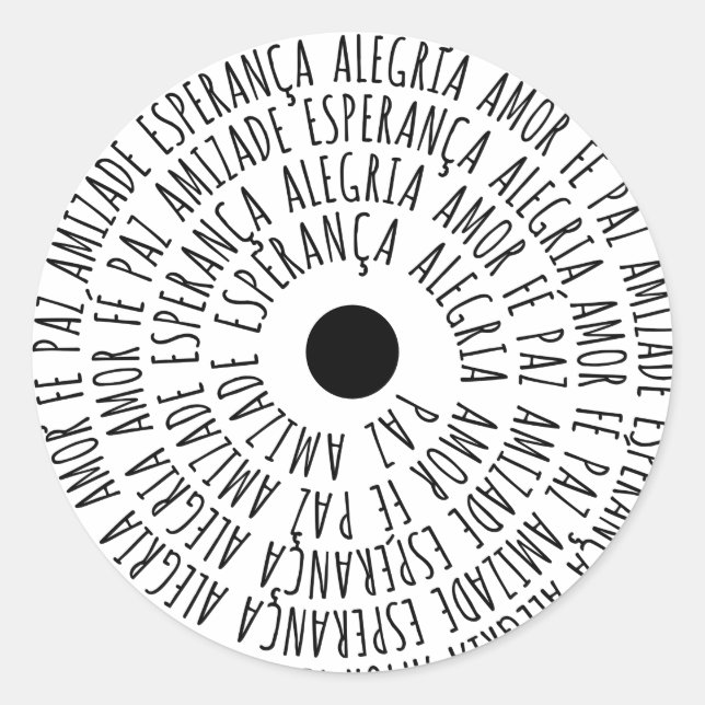 Adesivo Desejos de Natal - Amor Fé Esperança (Frente)