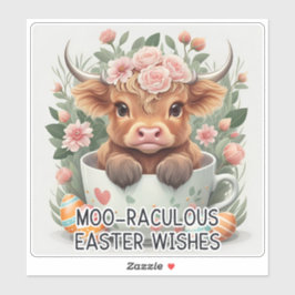 Adesivo Desejos de Páscoas moo-racistas - Páscoa Sticker