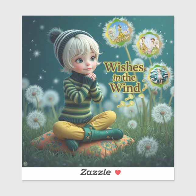 Adesivo Desejos no Vento (Folha)