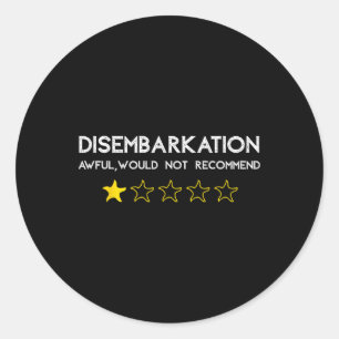 Adesivo Desembarque Terrível Não Recomendaria Divertido Cr