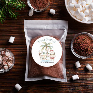 Adesivo Desembata as palmas Divertimento Natal tropical