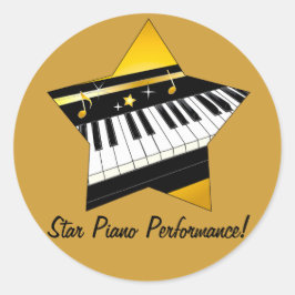 Adesivo Desempenho do piano da estrela