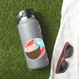 Adesivo Desenhado à Mão Coco Espanhol Porto Rico