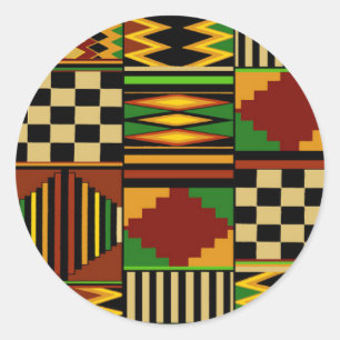 Adesivo Desenho Africano de Tecido Kente Real