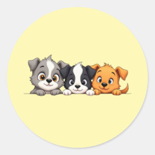 Adesivo Desenho Animado de Cachorrinhos Divertidos – Expre