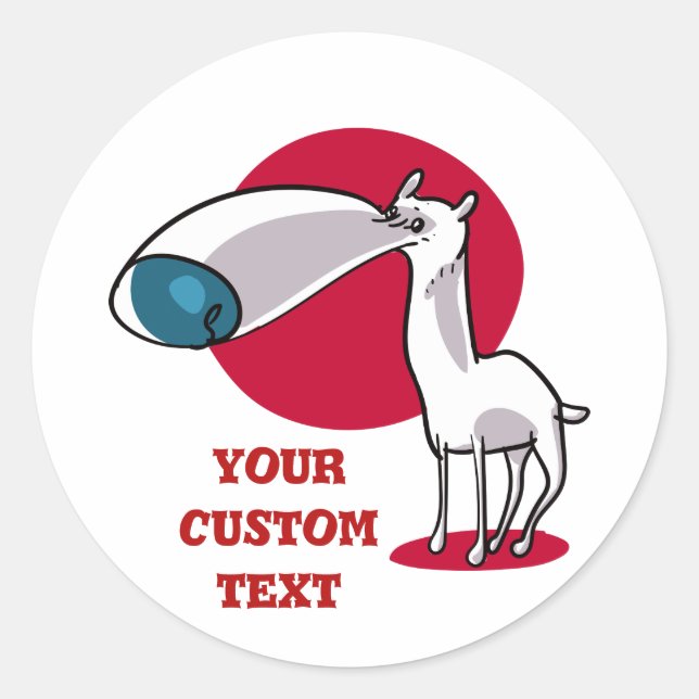 Adesivo desenho animado de cão com grande nariz (Frente)