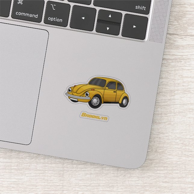 Adesivo Desenho animado de carro clássico (Detalhe)