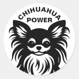 Adesivo Desenho animado de Chihuahua fofo de pelo longo